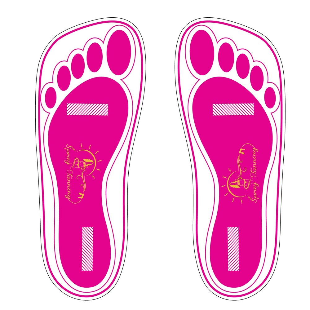 60 Pairs(120 Feets) Disposable Pink Tanning Feet Pads Sunless Airbrush Spray Tent Protect Foot Shaped Spray Tan Sandals
