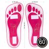 60 Pairs(120 Feets) Disposable Pink Tanning Feet Pads Sunless Airbrush Spray Tent Protect Foot Shaped Spray Tan Sandals view 2