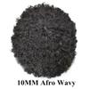 Afro Hairpieces For Black Men Kinky Curly Injected Poly Skin Toupee For Black Men 8X10 Inch 100% Human Hair Units For African American Men Afro Wave Hair Replacement Systems For Black Men. (10MM AFRO WAVE, 1# Jet Black) view 2