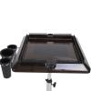 Salon Tray on Wheels, Stainless Steel Salon Tray Cart Adjustable Height Storage Tray, Hair Extension Tool Tray Cart Height Adjust Movable Hairdressing Cart Tool Holders Stand for Hair Salon view 2