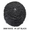 Afro Hairpieces For Black Men Kinky Curly Injected Poly Skin Toupee For Black Men 8X10 Inch 100% Human Hair Units For African American Men Afro Wave Hair Replacement Systems For Black Men. (8MM AFRO WAVE, 1# Jet Black) view 2