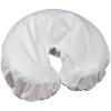 Body Linen Protective Face Rest Cover - Moisture Proof Barrier Protects Face Pillow, Fleece Face Rest Pad. Wipeable Between Clients for Sanitary Protection - 5 Pack - White view 1