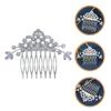 LALAFINA Bride Rhinestone Hair Comb Elegant Shiny Accessory for Weddings Parties and Photography Unique Design Waterdrop-shaped Zircon Stones for Enhanced Charm view 3