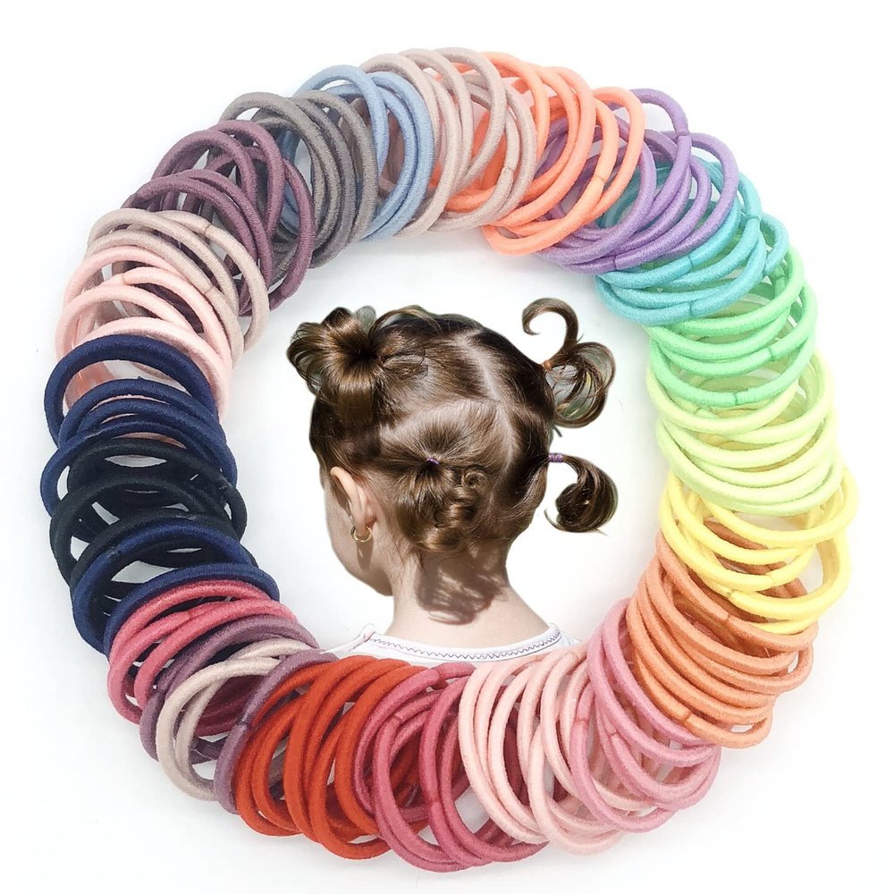 300PCS Baby Toddler Hair Ties Finger Hair Ties Small Ponytail Holders for Kids Girls