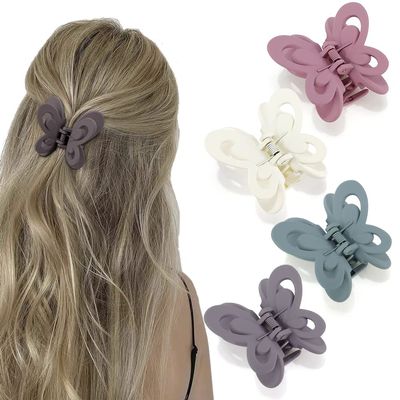 ATODEN Butterfly Hair Accessories: Claw Clips for Thin to Medium Hair, Matte Jaw Clamps, Cute Butterflies for Girls' Birthday Gifts