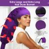 TEPENAR Hair Dryer Bonnet Attachment: Upgraded Extra Large Hooded Dryer Adjustable Hair Dryer Caps - Easy to Use for Natural Curly Textured Hair Care Styling Fast Drying - Purple view 2
