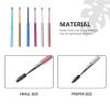 FRCOLOR 6pcs Eyelash Brush Rhinestone Handles Portable Mascara Applicator Eyebrow Comb for Salon Home Travel Use Elegant Makeup Tool for Beautiful Lashes view 3