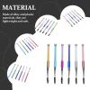 FRCOLOR 6pcs Eyelash Brush Rhinestone Handles Portable Mascara Applicator Eyebrow Comb for Salon Home Travel Use Elegant Makeup Tool for Beautiful Lashes view 4