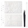 AUREHEN 10000PCs 2-6MM White Resin Flat Back Rhinestones, Round Non Hotfix Resin Rhinestones Nail Gems Stones with Tweezer & Picker Pen for Tumblers Nail Art & DIY Decoration view 1