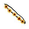 Sewroro 5pcs Daisy Flower Headbands, Sunflower Headband Wedding Festivals Floral Hair Band Flower Floral Elastic Hair Band (Yellow) view 1