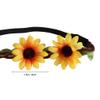 Sewroro 5pcs Daisy Flower Headbands, Sunflower Headband Wedding Festivals Floral Hair Band Flower Floral Elastic Hair Band (Yellow) view 2