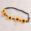Sewroro 5pcs Daisy Flower Headbands, Sunflower Headband Wedding Festivals Floral Hair Band Flower Floral Elastic Hair Band (Yellow) view 4