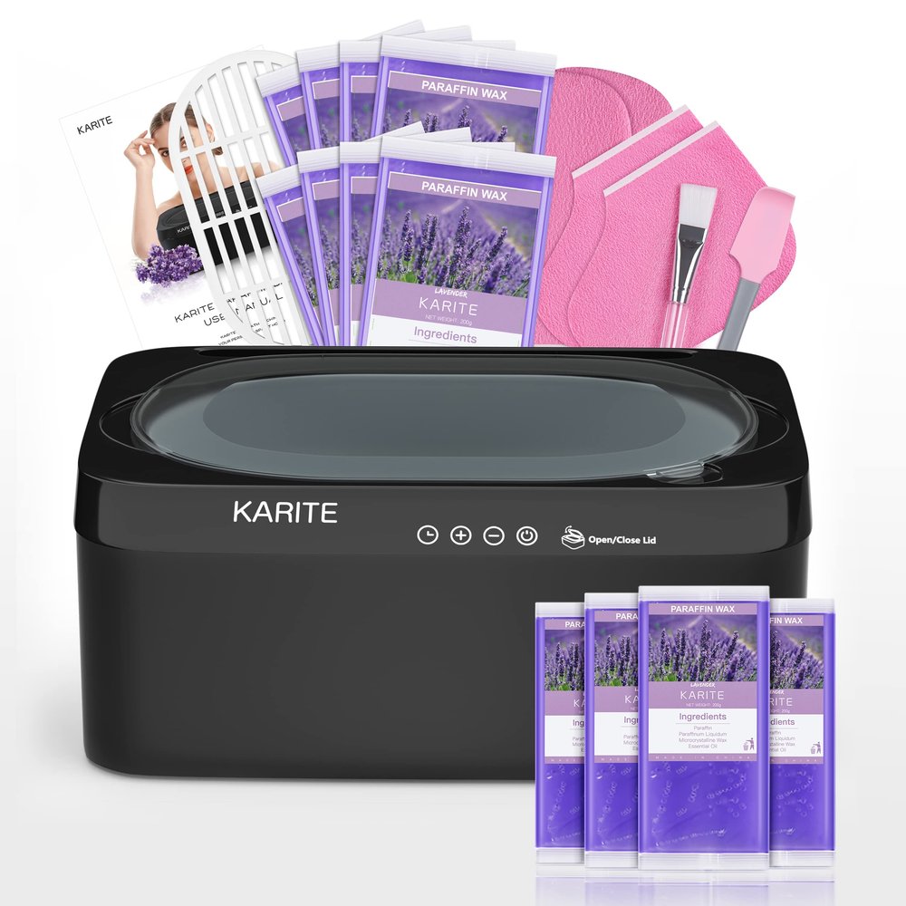 KARITE Paraffin Wax Machine for Hands and Feet with Auto Open Lid, Paraffin Bath,20Min Fast Wax Meltdown, Precision Temperature Control, 4500ml Paraffin Warmer with 12Pack Refills