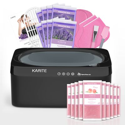 KARITE Paraffin Wax Machine for Hands and Feet with Auto Open Lid, Paraffin Bath,20Min Fast Wax Meltdown, Precision Temperature Control, 4500ml Paraffin Warmer with 18Pack Refills
