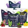 FOOT CURE Premium Epsom Salt Foot Soak - Tea Tree Oil Foot Soak for Athletes - Relaxing Foot Bath with Fungal Support - Foot Soaking Salts & Oils - Soothing for Tired Feet & Calluses (Pack of 4) view 1