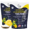 FOOT CURE Citrus Detox Foot Soak With Epsom Salts for Foot Callus, Immune Boost, Damaged Toenail, Athletes Foot, Pedicure and Soothes Tired Aching Feet - 16 oz (Pack of 2) view 1