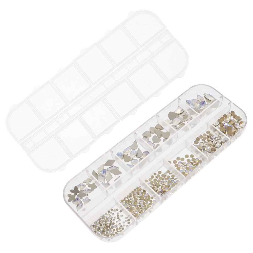 Beavorty Flatback Iridescent Nail Gems Special Shape Manicure Decor for Nail Art Supplies for Christmas Birthdays Anniversaries Adds Glamour to Your Crafts