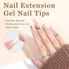 Modelones Long Coffin Nail Tips - 510Pcs Pre-shaped Half Matte Full Cover Fake Nails Gel Tips Acrylic Press on Manicure Extension DIY 15 Sizes view 3