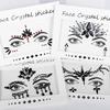 Bowitzki Halloween Face Jewels Festival Design Women Mermaid Face Gems Rhinestone Crystals Stickers Eyes Body Temporary Tattoos (Black-B) view 3