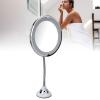 Magnifying Mirror with Light, 8 Inch Suction Cup Makeup Mirror with LED White Light 10X Magnify Suction Cup Cosmetic Mirrors Flexible Mirrors for Bathroom Shaving Travel Vanity view 1