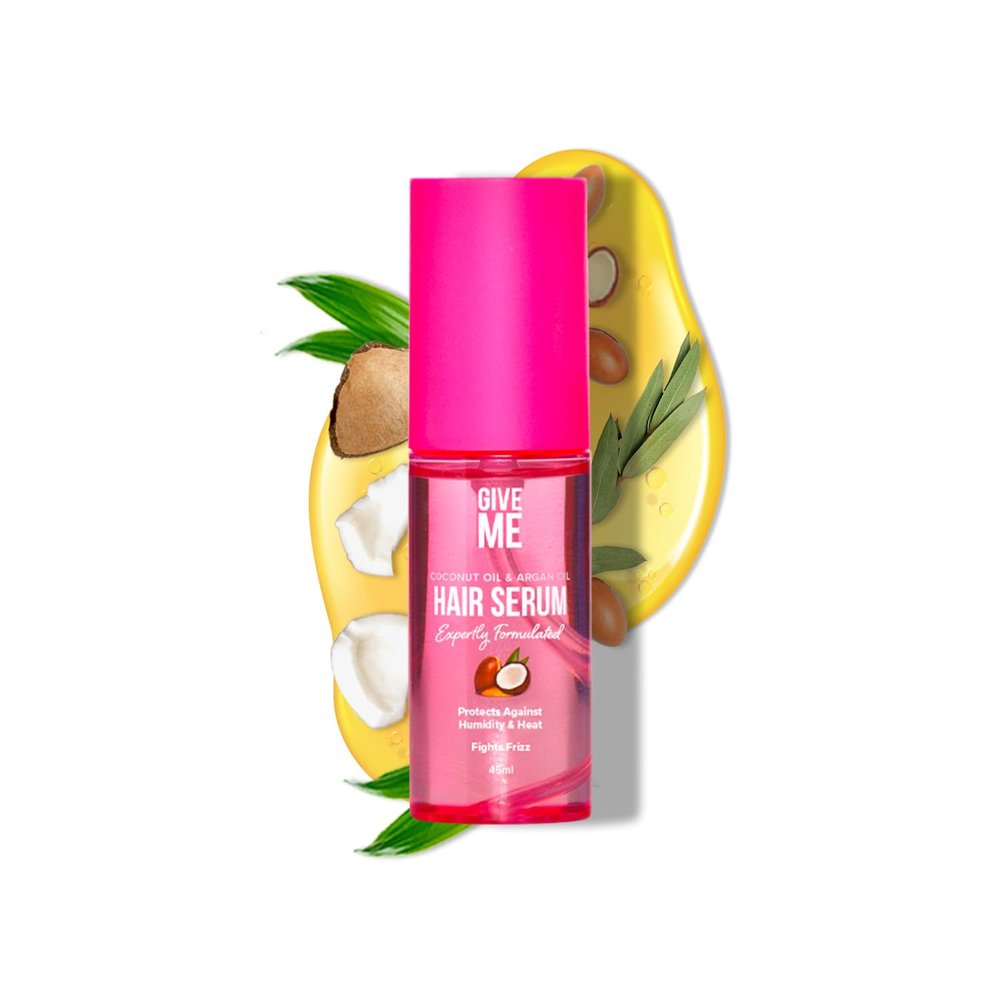 Give Me Cosmetics Hair Serum, Frizz Tamer, Seals in Moisture to Smooth, Tame & Protect, Enriched with Coconut and Argan Oil