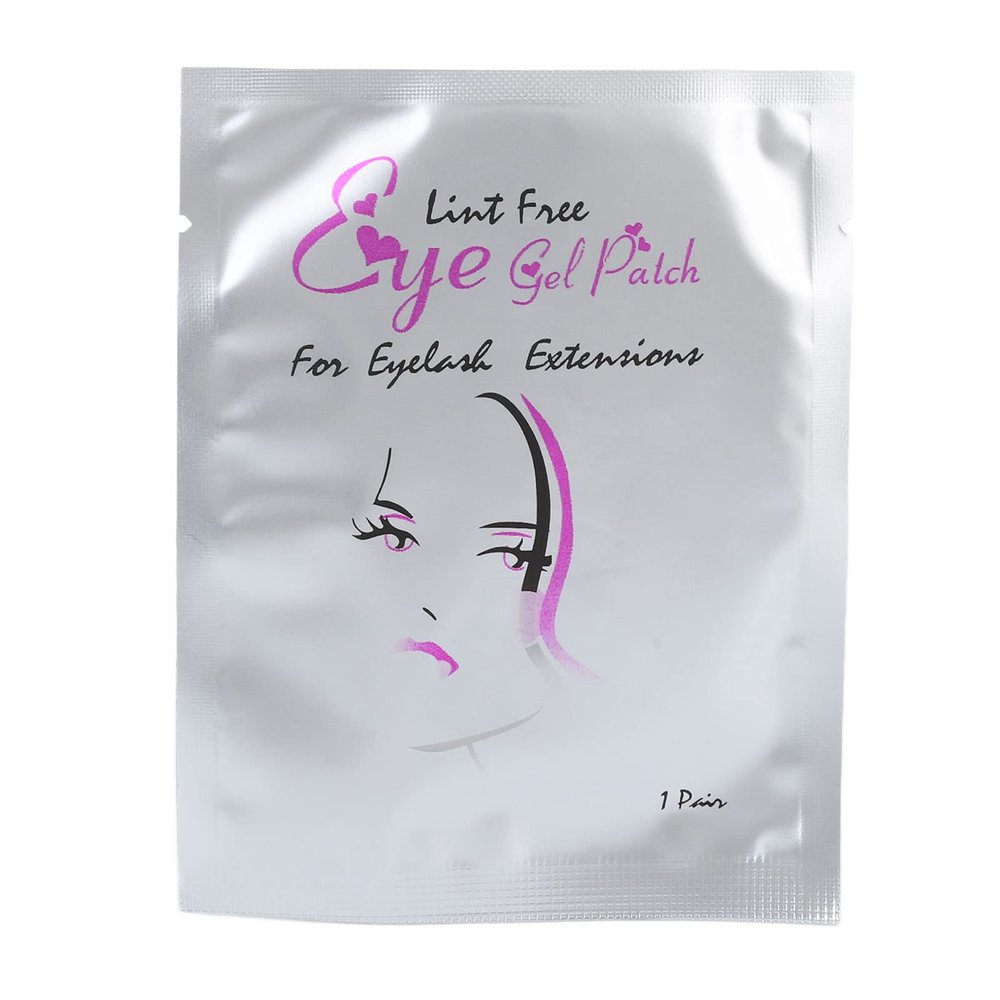 Sonew 50pcs Eyelash Pads, Gel Lash Pads Under Eye Hydrogel Eye Pads for Eyelash Design, Individual Packing Eyelash Patch for Woman Beauty