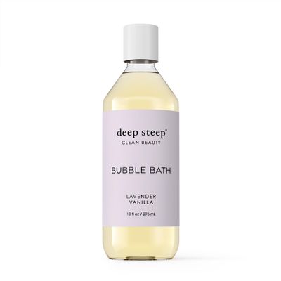 Deep Steep Bubble Bath, Lavender Vanilla, 10 oz  Soothing Soak with Shea Butter, Argan Oil, Aloe Vera & Coconut Oil  Vegan, Sulfate-Free, PH-Balanced Clean Beauty