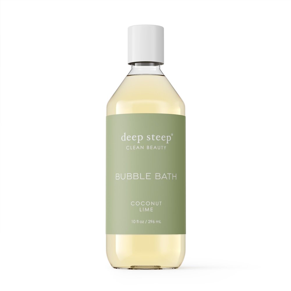 Deep Steep Bubble Bath, Coconut Lime, 10 oz  Soothing Soak with Shea Butter, Argan Oil, Aloe Vera & Coconut Oil  Vegan, Sulfate-Free, PH-Balanced Clean Beauty