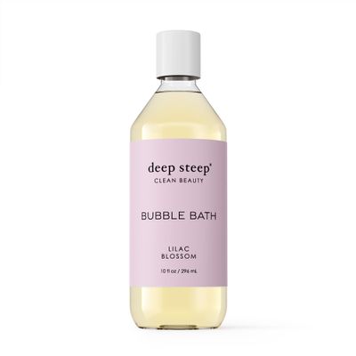 Deep Steep Bubble Bath, Lilac Blossom, 10 oz  Soothing Soak with Shea Butter, Argan Oil, Aloe Vera & Coconut Oil  Vegan, Sulfate-Free, PH-Balanced Clean Beauty