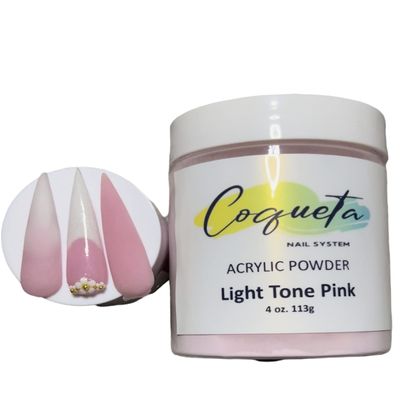Acrylic Nail Powder Coqueta Nail System (Light Tone Pink), 2 Ounce