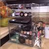 GlamoureBox Clear Acrylic Cosmetic Cube Organizer Makeup Case 5 Drawer A5R view 1