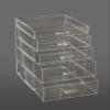 GlamoureBox Clear Acrylic Cosmetic Cube Organizer Makeup Case 5 Drawer A5R view 2