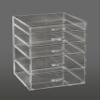 GlamoureBox Clear Acrylic Cosmetic Cube Organizer Makeup Case 5 Drawer A5R view 3