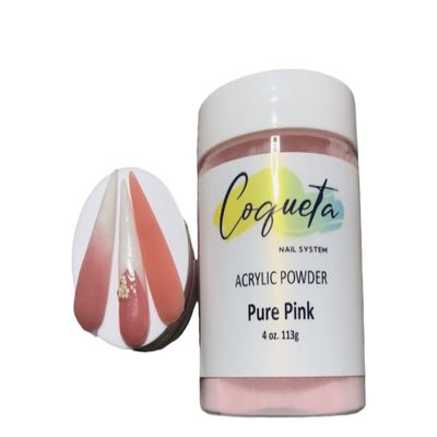 Acrylic Nail Powder of Coqueta Nail System (Pure Pink) 2 Ounce