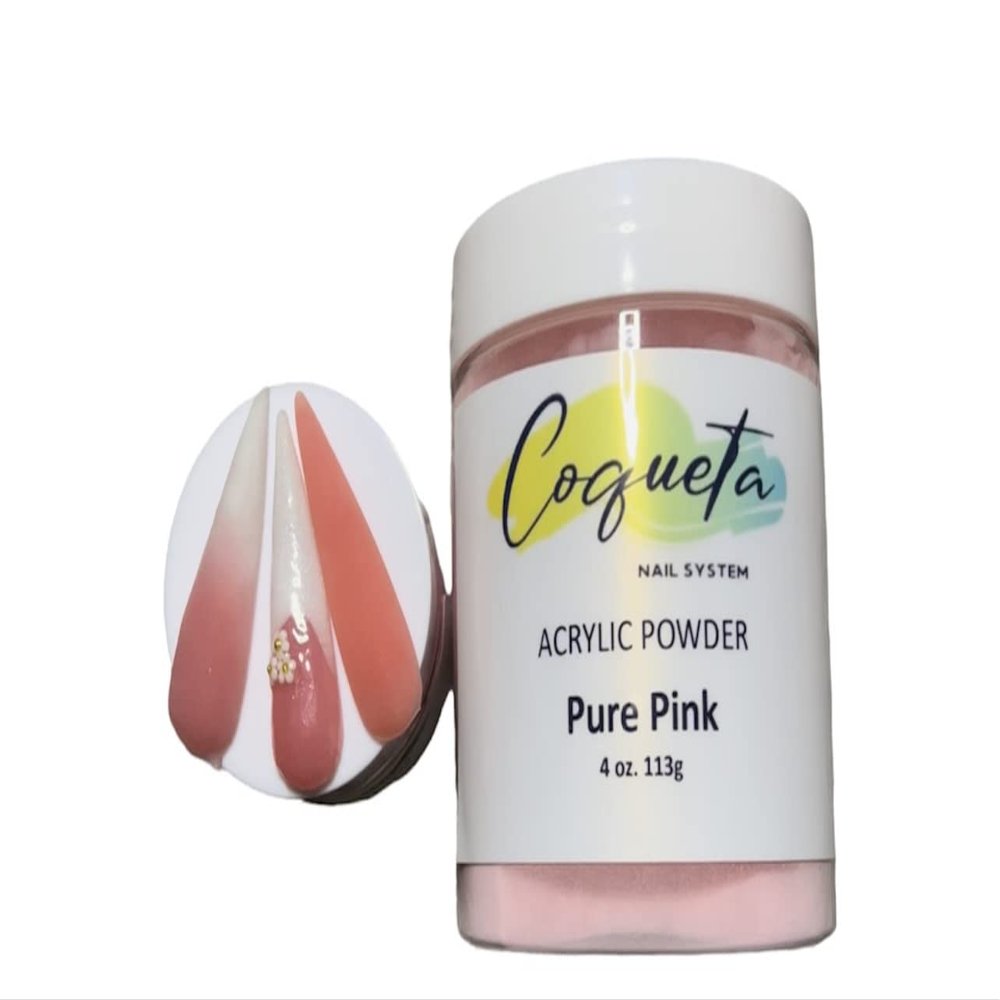 Acrylic Nail Powder of Coqueta Nail System (Pure Pink) 2 Ounce