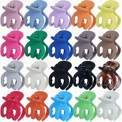 20 Pack 3cm Plastic Mini Hair Clip for Women Girls Thin Hair Claw Clips Barrette Clamp Headwear Hair Styling