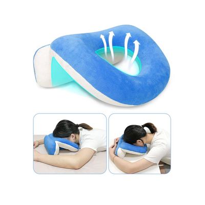 Face Down Pillow After Eye Surgery Prone Vitrectomy Retina Recovery Equipment Donut Face Pillow Massage Head Cradle Facedown Desk Pillow for Napping Piercing Cushion
