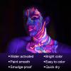 MEICOLY Neon Face Paint,UV Blacklight Glow Face Paint,8 Bright Colors Neon Fluorescent Rave Body Paint Palette,Water Activated Eyeliner,Water Based Glow In The Dark Halloween Washable for Kids Adults view 2