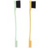 2 Pack Eyebrow Brush Wheatgrass Unique Dual Head Makeup Eyelash Eyebrow Brush Grooming Tool Portable Spool Brush Eyelash Extension (Green+Yellow) view 3