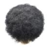 Afro Mens Toupee Full Swiss Lace Kinky Curly Toupee For Black Men African American Men All Lace Afro Wavy Male Prothesis Hair Replacement Systems 100% Brazilian Human Hair Man Balding Hairpieces (4MM TIGHT CURL, 1B# OFF BLACK) view 3