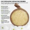 Face Exfoliating Loofah Pad Scrubber, Soft and Easy Foaming Facial Loofah Makeup Remover Sponge 4 Pack Clean Pore and Blackhead Sponge Pad, Brown view 4