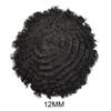 Afro Mens Toupee Full Swiss Lace Kinky Curly Toupee For Black Men African American Men All Lace Afro Wavy Male Prothesis Hair Replacement Systems 100% Brazilian Human Hair Man Balding Hairpieces (12MM AFRO WAVE, 1B# OFF BLACK) view 3