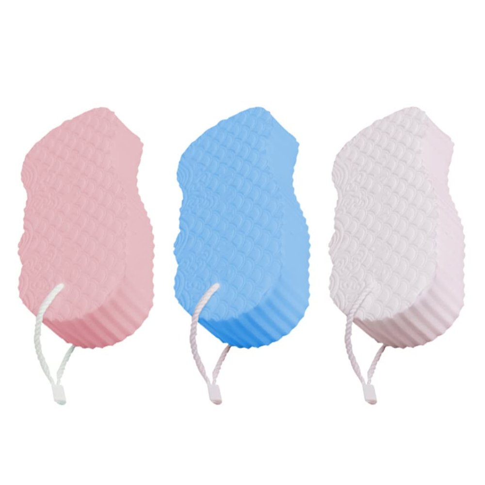 FOMIYES 3pcs Boy Girl's Bathing Sponge Gentle Body Cleaning Scrubber for Boy Girl Soft and Skin-Friendly Bath Tool for Exfoliating and Cleansing