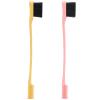 2 Pack Eyebrow Brush Wheatgrass Unique Dual Head Makeup Eyelash Eyebrow Brush Grooming Tool Portable Spool Brush Eyelash Extension (Yellow+Red) view 3