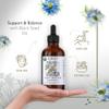 HBNO Organic Black Seed Oil - Huge 4oz (120ml) Glass Bottle Value Size - USDA Certified Organic Black Seed Oil, Cold Pressed for Face, Body, Lips, Shampoo & Conditioner view 2