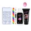 Nail Art Quick Extension Poly UV Gel Nail Extension Gel Quick Building Nail Enhancement Trial Kit Poly Nail Extension Gel 5PCS/Kit (3Pcs/Kit Pink Gel) view 1