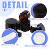Glarks 40Pcs 5g 10g 20g Amber Glass Jars Round Containers with Black Lids and 10pcs Plastic Spatulas Kit for Makeup, Cream, Lotion, Sugar Scrubs, Eye Shadow, Slime, Paint, Jewelry view 3