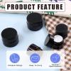 Glarks 40Pcs 5g 10g 20g Amber Glass Jars Round Containers with Black Lids and 10pcs Plastic Spatulas Kit for Makeup, Cream, Lotion, Sugar Scrubs, Eye Shadow, Slime, Paint, Jewelry view 4