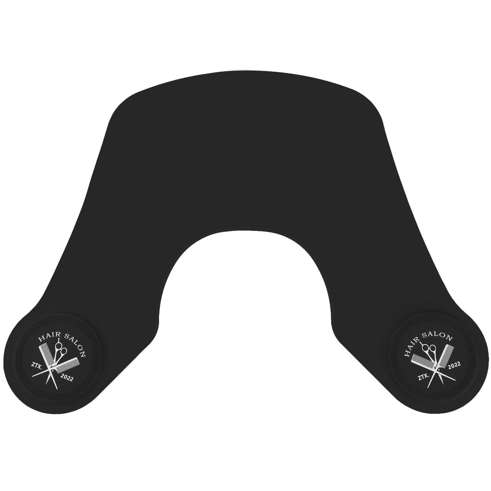 Segbeauty Hair Cutting Collar, Silicone Hair Dye Collar Neck Wrap Neck Guard, Professional Weighted Rubber Hair Cutting Pad Guide for Salon Barber Stylist Haircut Hair Coloring & Perming Black