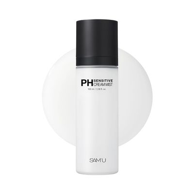SAM'U PH Sensitive Cream Mist, Ceramide Face Mist, Hypoallergenic Facial Spray with Hyaluronic Acid & Centella, Hydrating & Quick Absorbing, Korean Skin Care for Dry & Sensitive Skin, 3.38 Fl. Oz